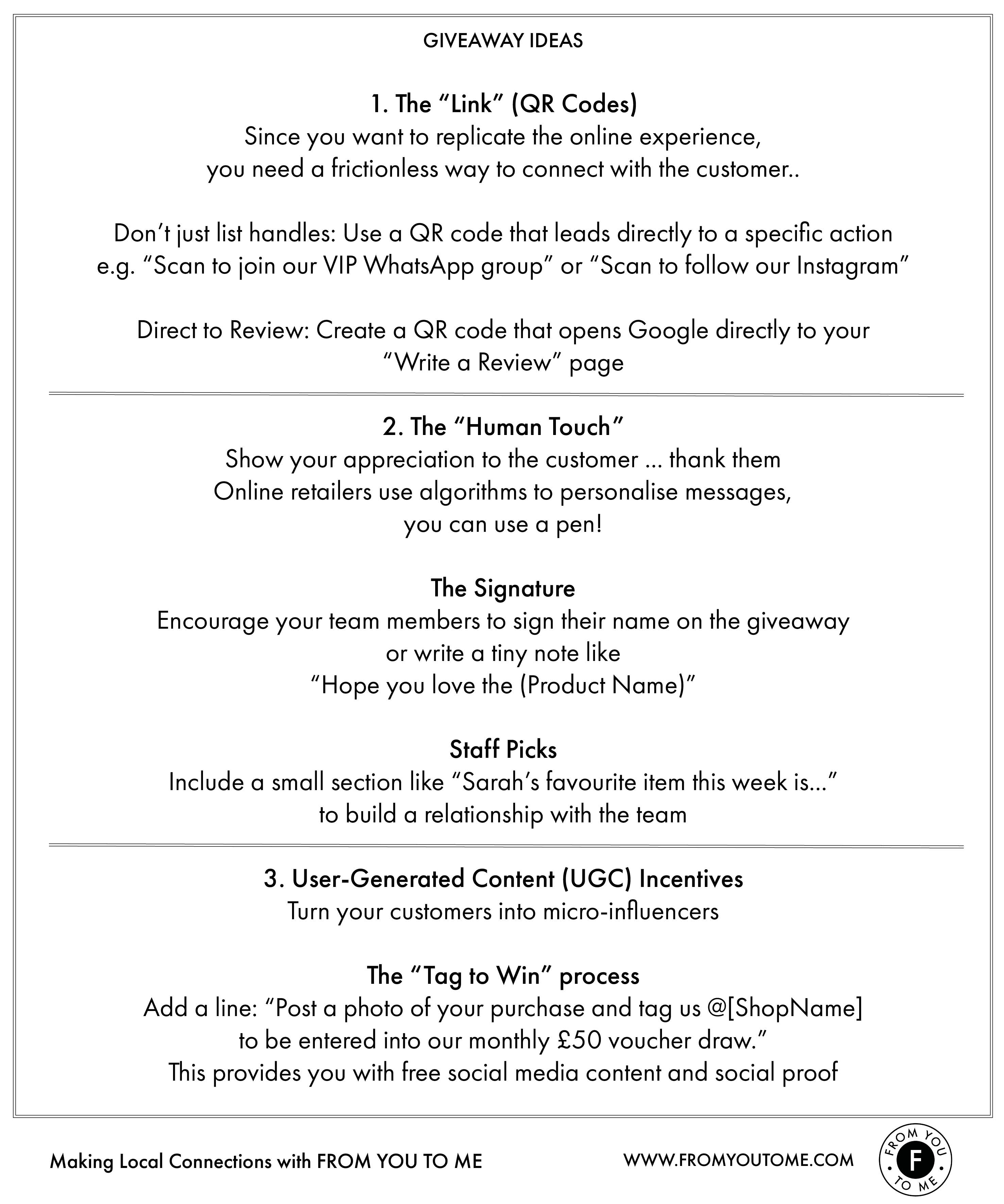 Giveaway Ideas